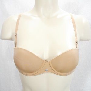 32D Calvin Klein F3493 Naked Glamour Strapless Bra Beige